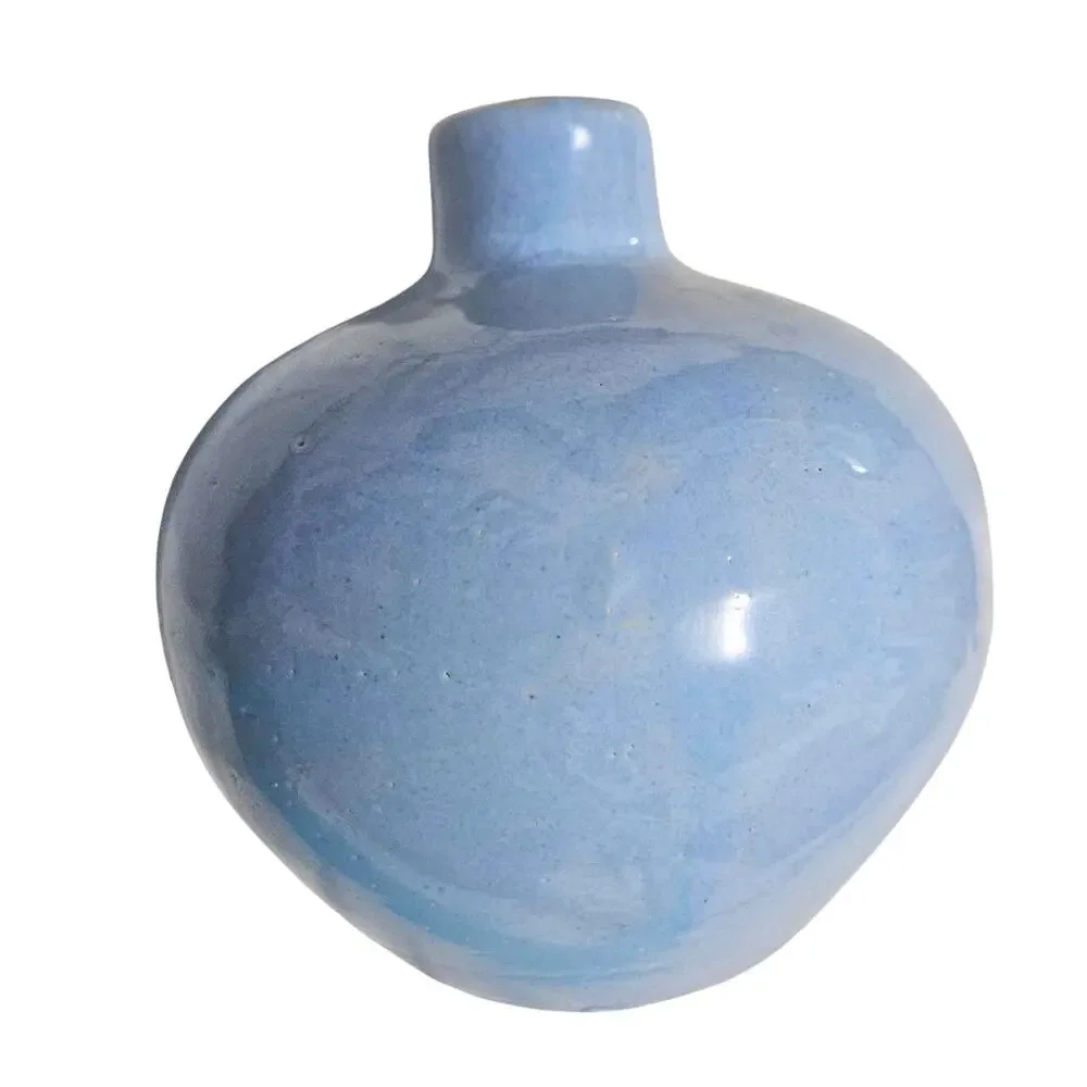 30s Blue Glazed Water Jug Farmhouse Utilitarian Stoneware Antique Depression Era - Picture 4 of 8